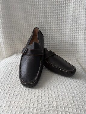 Aston Grey Salkin‎ Black Leather Loafers Mens 11.5 Moc Toe Slip On Dress Shoes Aston Grey Loafers & Slip-Ons for Men on Sale up to 90% Off  main image 2